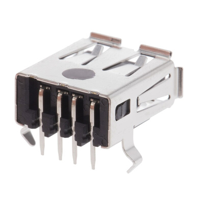 TE Connectivity Straight, Through Hole, Socket Type A USB Connector