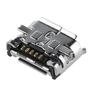 Amphenol ICC Right Angle, SMT, Socket Type B 2.0 USB Connector