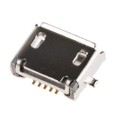 Amphenol ICC Right Angle, SMT, Socket Type Micro AB 2.0 USB Connector