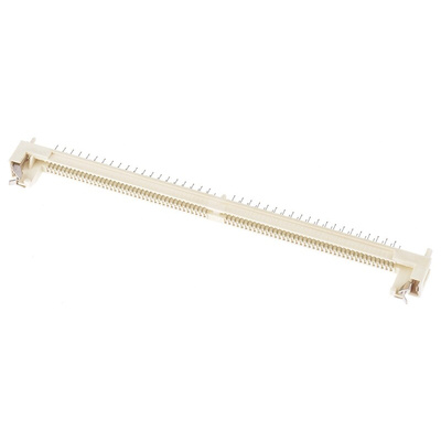 TE Connectivity 2.54mm Pitch 80 Way, Straight Through Hole Mount SIMM Socket