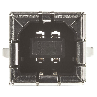 TE Connectivity Straight, Through Hole, Socket Type B USB Connector