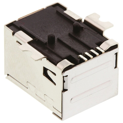 TE Connectivity Right Angle, SMT, Socket Type B USB Connector