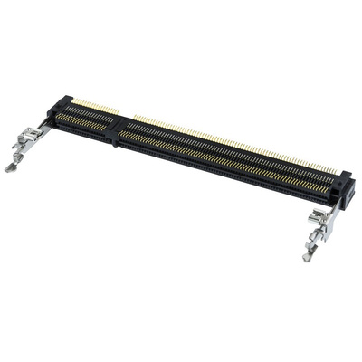 TE Connectivity 0.6mm Pitch 200 Way, Right Angle SMT Mount DDR2 DIMM Socket ,1.8 V