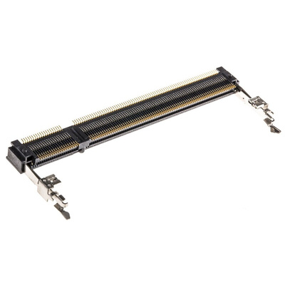 TE Connectivity 0.6mm Pitch 200 Way, Right Angle SMT Mount DDR2 DIMM Socket ,1.8 V