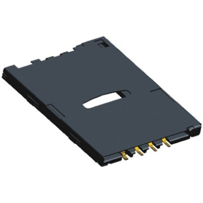 TE Connectivity 6 Way Memory Card Connector With Solder Termination
