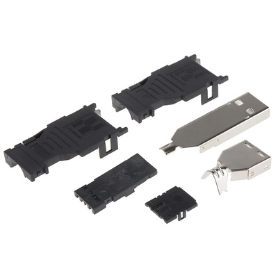 TE Connectivity Straight, Cable Mount, Plug Type A USB Connector