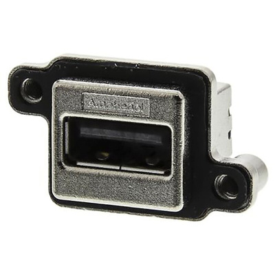 Amphenol ICC Right Angle, Through Hole, Socket Type A USB Connector