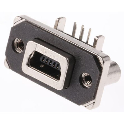 Amphenol ICC Right Angle, Through Hole, Socket Type B USB Connector