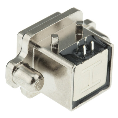 Amphenol ICC Right Angle, Through Hole, Socket Type B USB Connector