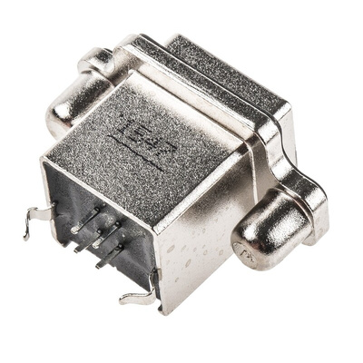 Amphenol ICC Straight, Through Hole, Socket Type B USB Connector