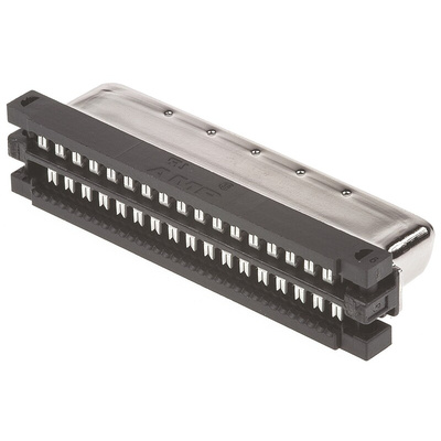 TE Connectivity, III Male 68 Pin Straight Cable Mount SCSI Connector 1.27mm Pitch, IDC, Latch Block