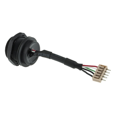 Amphenol Socapex Straight, Jam Nut, Male to Female Type B 2.0 USB Connector