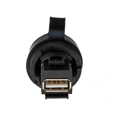 Weidmuller Straight, Panel Mount, Socket Type A 2.0 IP65 USB Connector