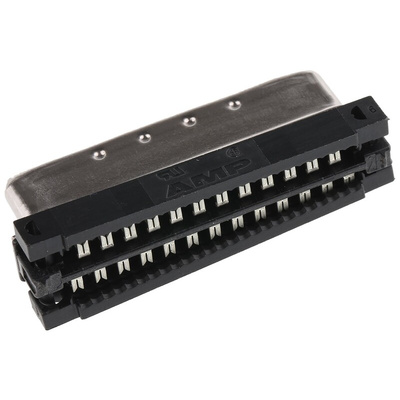 TE Connectivity, III Male 50 Pin Straight SCSI Connector 1.27mm Pitch