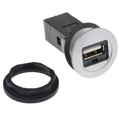 HARTING Straight, Panel Mount, Socket Type A 2.0 USB Connector