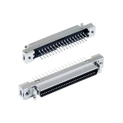 3M, 102 Female 68 Pin Straight Through Hole PCB D-sub Connector 1.27mm Pitch, Solder, Quick Latch