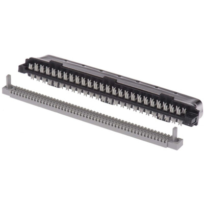 TE Connectivity, AMPLIMITE .050 III Male 100 Pin Straight Cable Mount SCSI Connector 1.27mm Pitch, Crimp, Quick Latch