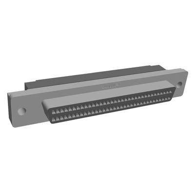 TE Connectivity, AMPLIMITE .050 III Female 68 Pin Straight Panel Mount SCSI Connector 1.27mm Pitch, IDC, No Latch