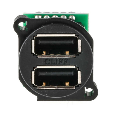 RS PRO Straight, Panel Mount, Socket Type A 2.0 USB Connector