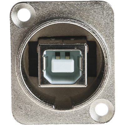 RS PRO Straight, Panel Mount, Socket Type B to A 2.0 USB Connector