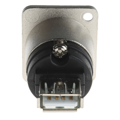 RS PRO Straight, Panel Mount, Socket Type B to A 2.0 USB Connector