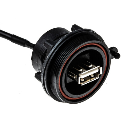 Bulgin Straight, Panel Mount, Plug Type A 2.0 USB Connector