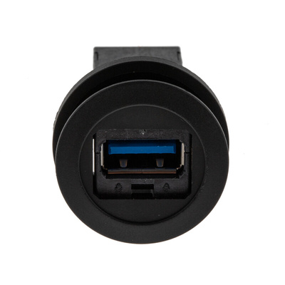 HARTING Straight, Panel Mount, Socket Type A to A 3.0 USB Connector