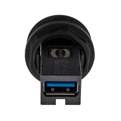 HARTING Straight, Panel Mount, Socket Type A to A 3.0 USB Connector