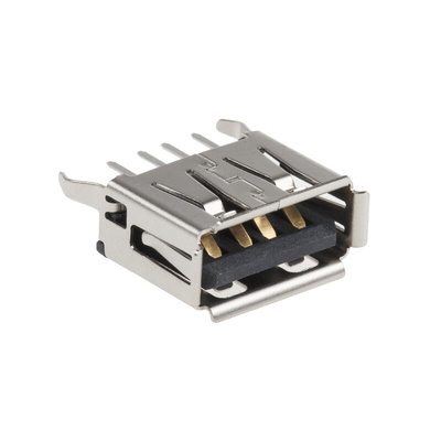 Molex Straight, Through Hole, Socket Type A 2.0 USB Connector