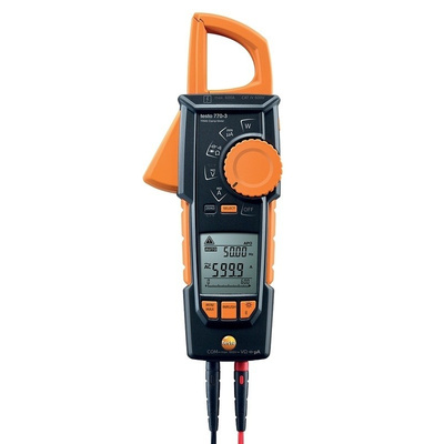 Testo 770-2 AC/DC Clamp Meter, Max Current 400A ac CAT 3 1000 V, CAT 4 600 V With RS Calibration