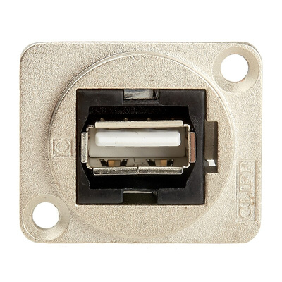 RS PRO Straight, Panel Mount, Socket Type A 2.0 USB Connector
