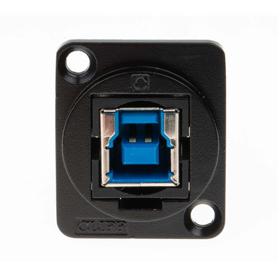 RS PRO Straight, Panel Mount, Socket to Socket Type B to A 3.0 USB Connector