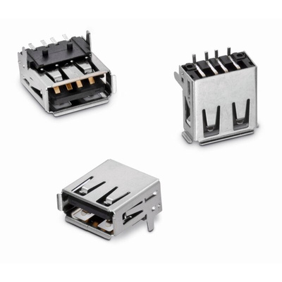 Wurth Elektronik Straight, SMT, Plug Type A 2.0 USB Connector
