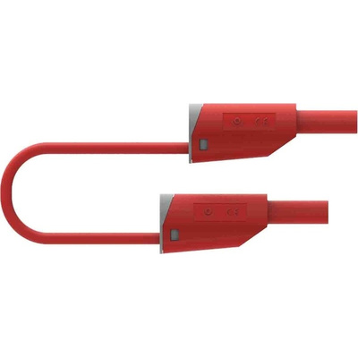 Electro PJP Test lead, 36A, 600 → 1000V, Red, 50cm Lead Length