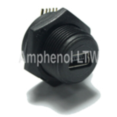 Amphenol Industrial Right Angle, Panel Mount Type B IP67 USB Connector
