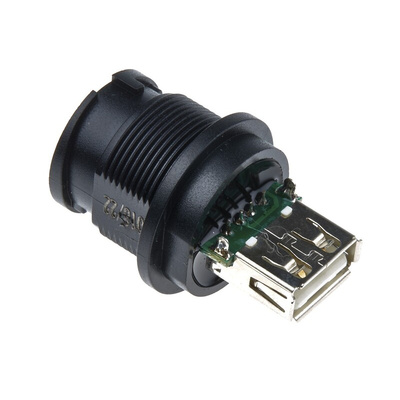 Amphenol Industrial Straight, Panel Mount Type A IP67 USB Connector