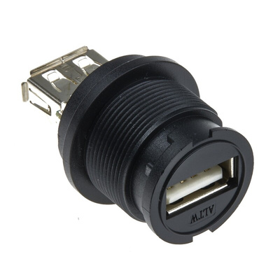 Amphenol Industrial Straight, Panel Mount Type A IP67 USB Connector