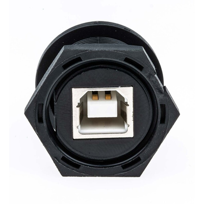 Amphenol Industrial Straight, Panel Mount Type B IP68 USB Connector