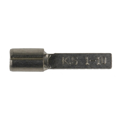 RS PRO Uninsulated Crimp Blade Terminal 10mm Blade Length, 0.5mm² to 1.5mm², 22AWG to 16AWG