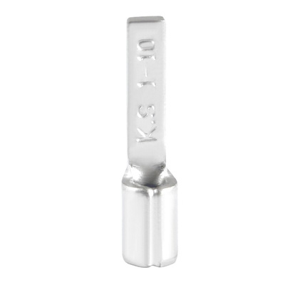 RS PRO Uninsulated Crimp Blade Terminal 10mm Blade Length, 0.5mm² to 1.5mm², 22AWG to 16AWG