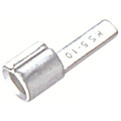 RS PRO Uninsulated Crimp Blade Terminal 10mm Blade Length, 4mm² to 6mm², 12AWG to 10AWG