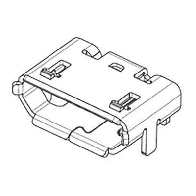 Molex Right Angle, SMT, Socket Type B 2.0 USB Connector