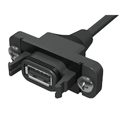 Samtec Straight, Panel Mount, Female to Male Type A IP68 USB Connector