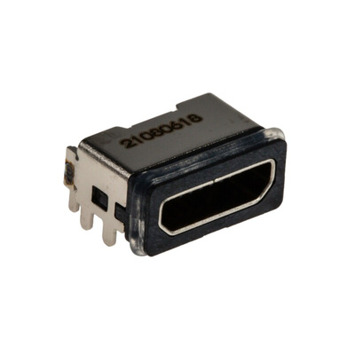 Molex Right Angle, SMT, Socket Type Micro B 2.0 IP67 USB Connector