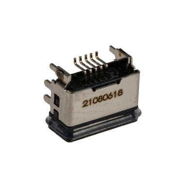 Molex Right Angle, SMT, Socket Type Micro B 2.0 IP67 USB Connector