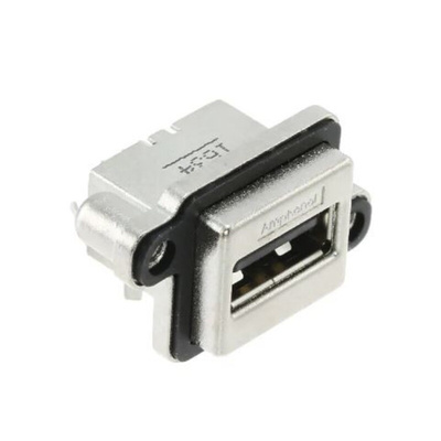 Amphenol ICC Right Angle, Panel Mount, Socket Type A 2.0 IP67 USB Connector