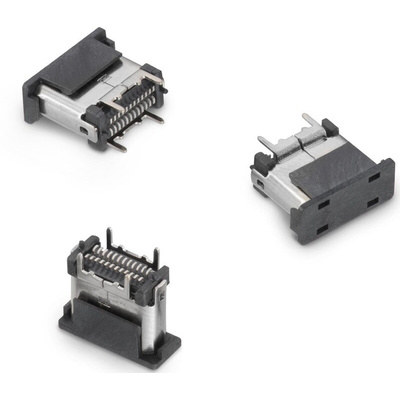 Wurth Elektronik Straight, SMT, Socket Type C 3.1 USB Connector