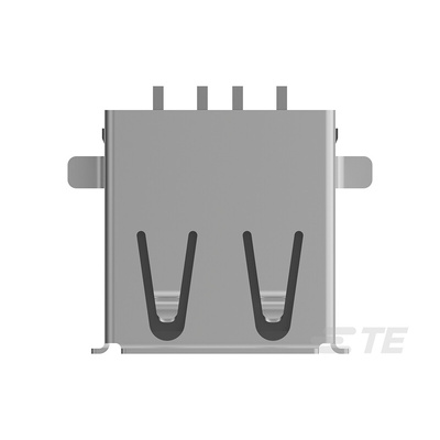 TE Connectivity Right Angle, SMT, Socket Type A 2.0 USB Connector