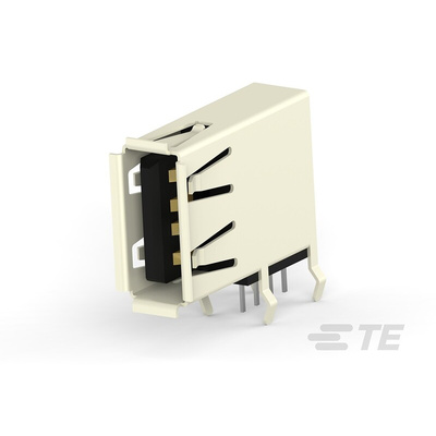 TE Connectivity, Through Hole, Socket Type A 2.0 USB Connector