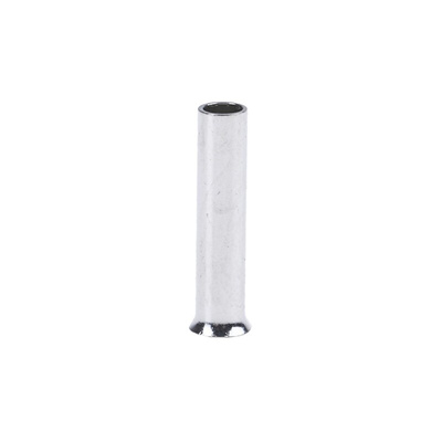 RS PRO Crimp Bootlace Ferrule, 8mm Pin Length, 1.7mm Pin Diameter, 1mm² Wire Size
